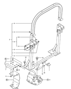 Rops-2 Diagram and Parts List for SX3100 54ALB4S727-54ALB4SW727-54ALB4SX727-54ALB4SY727-54ALB4SZ727-54AMB4S727-54AMB4SW727-54AMB4SX727-54AMB4SY727-54AMB4SZ727 Cub Cadet Lawn Tractor